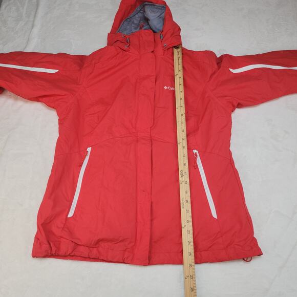Columbia 3 in 1 Jacket Womens Medium Red White Fleece Winter Snowboarding Skiing - Picture 12 of 13